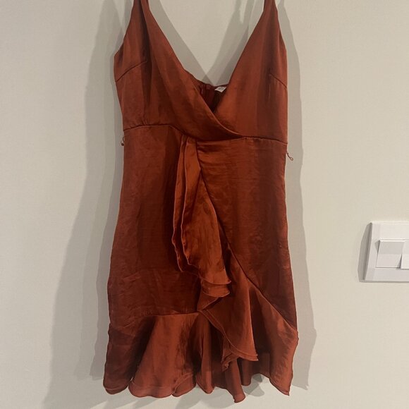 Lucy in the Sky rust mini dress size xs - Picture 2 of 8